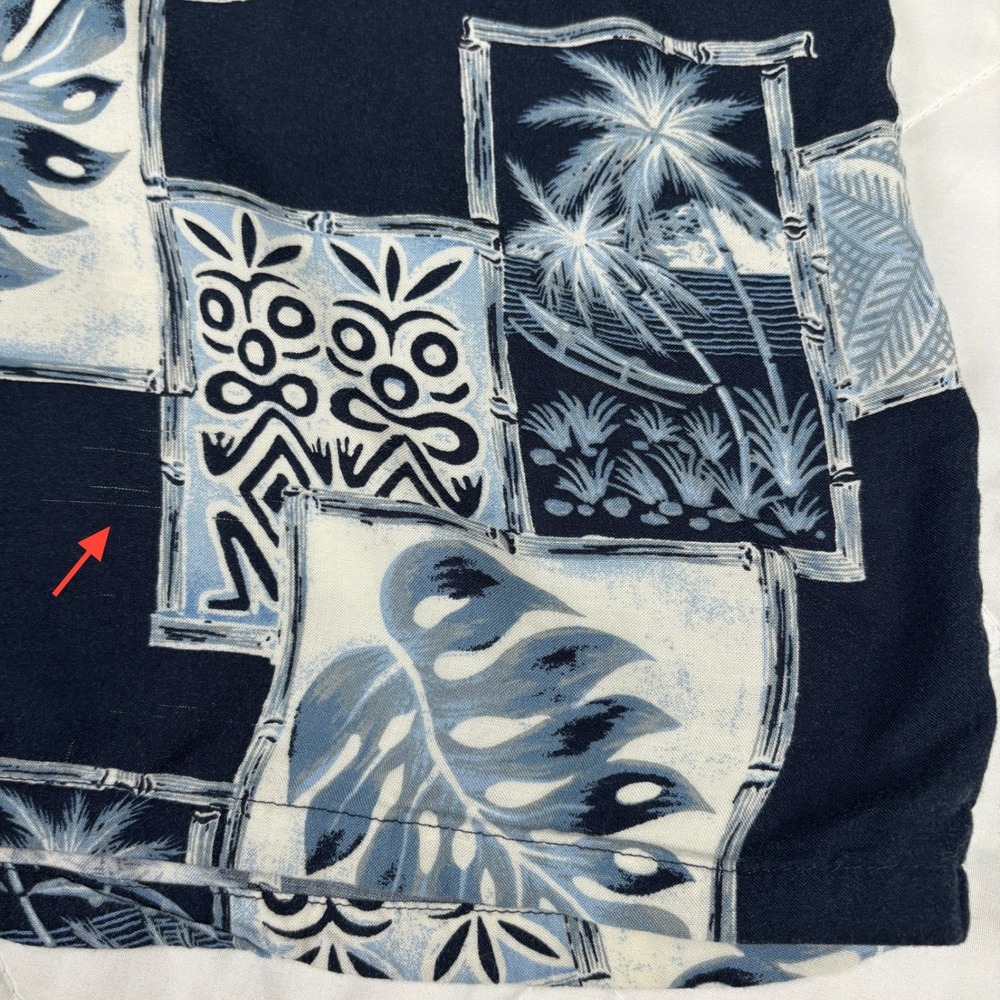 Puritan Hawaiian Shirt Mens 2XL Blue Rayon Tropical Camp Aloha Button Up - Picture 7 of 11